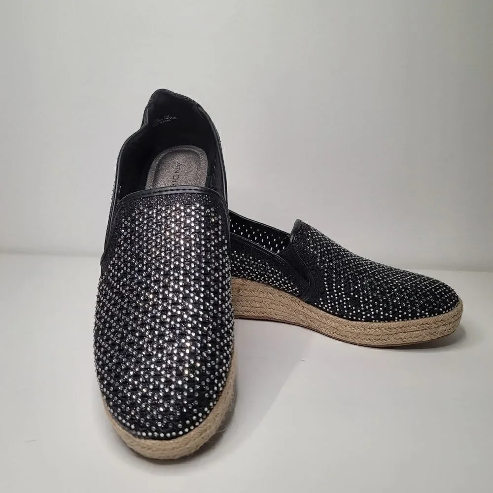 NEW Andiamo arosa jeweled espadrille slip …